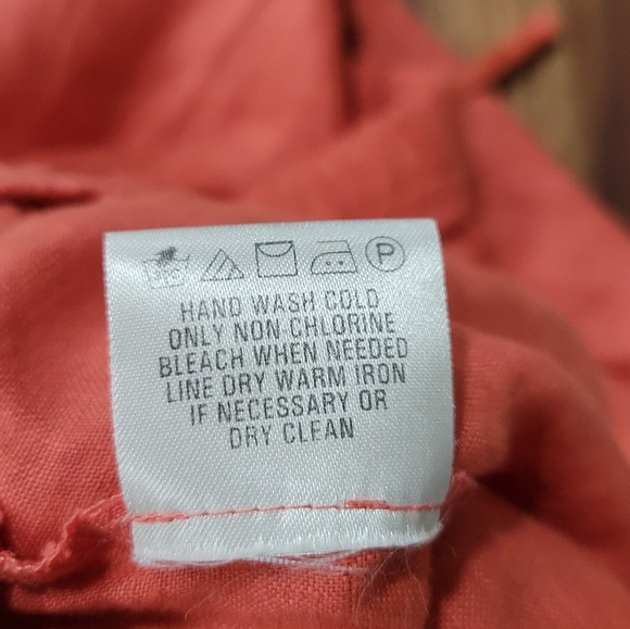 David Dart 100% Linen Crop Pants Coral Pink Size 1X - Picture 9 of 9